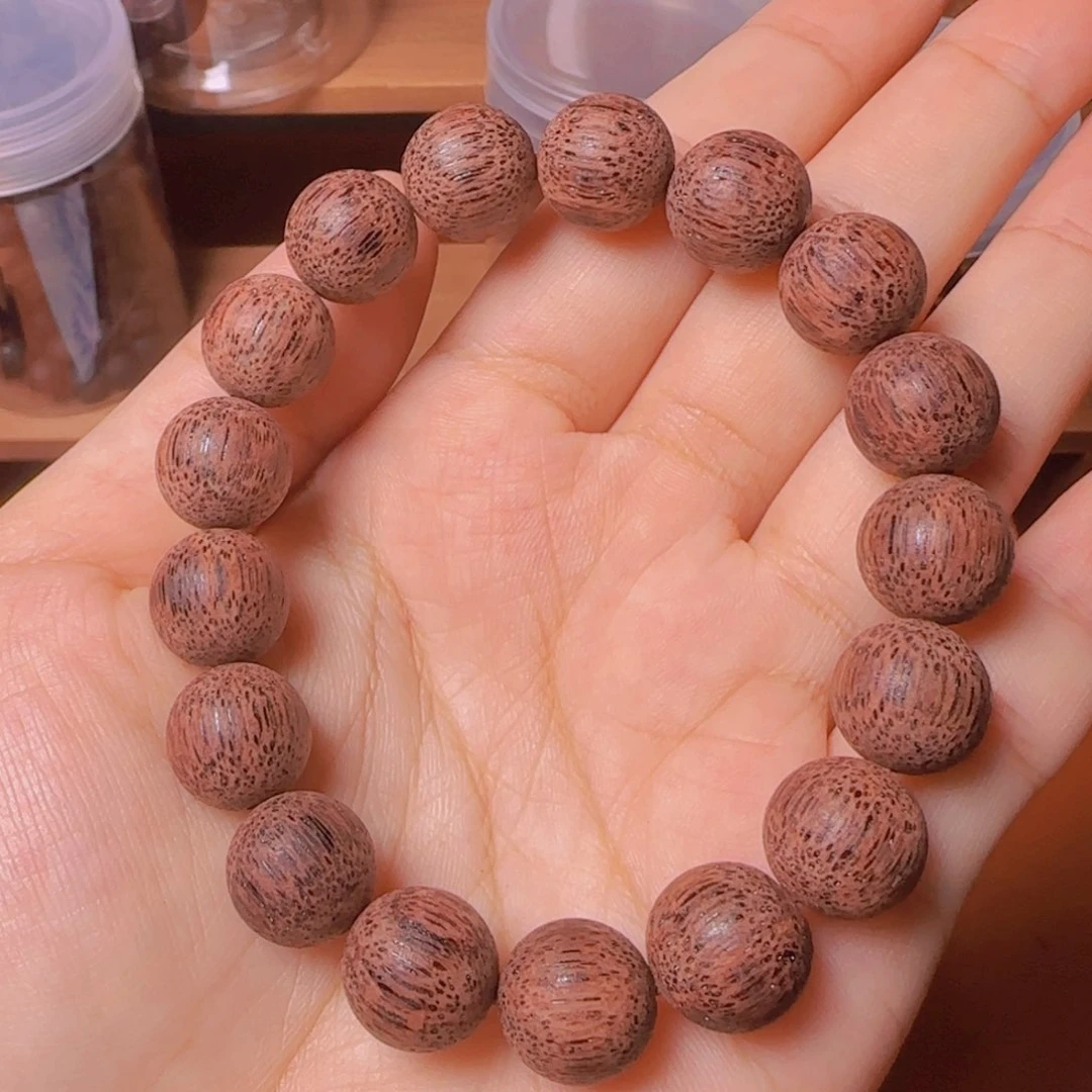 藤类降真香1.2单圈圆珠手串东枝白油