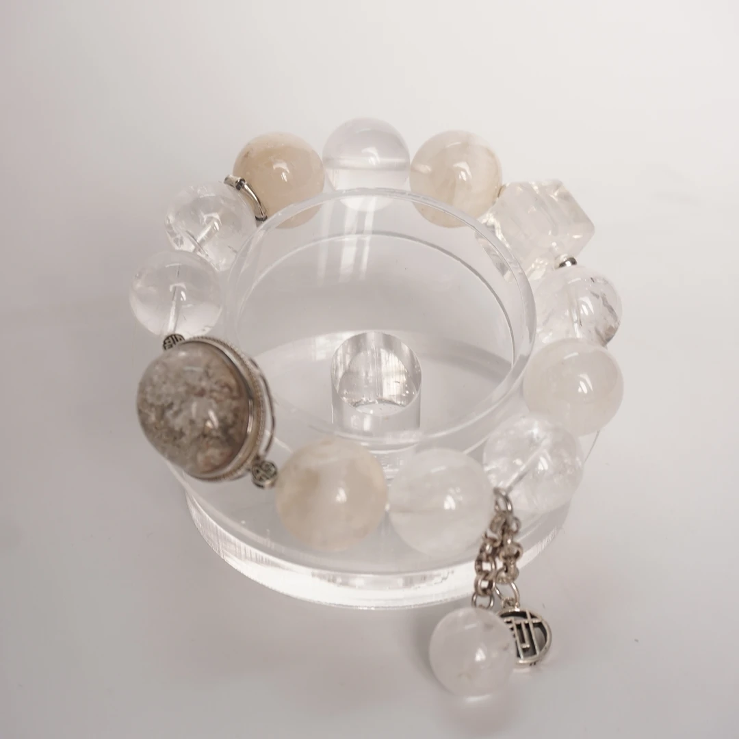 「大吉大利」白兔毛 白幽灵手串