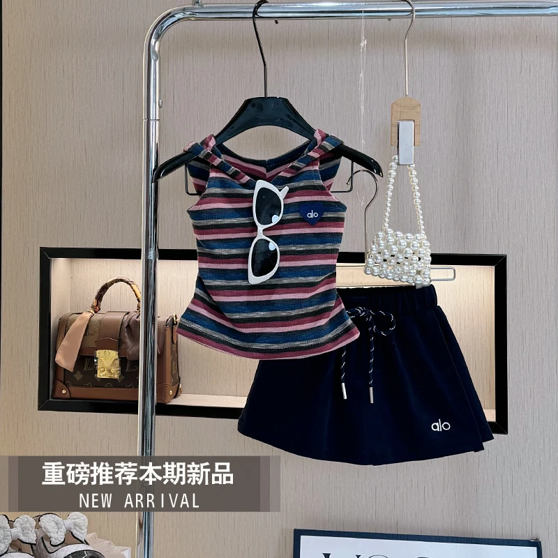 【现货】女童夏装套装2025新款洋气夏季小女孩夏款学院风女童两件套