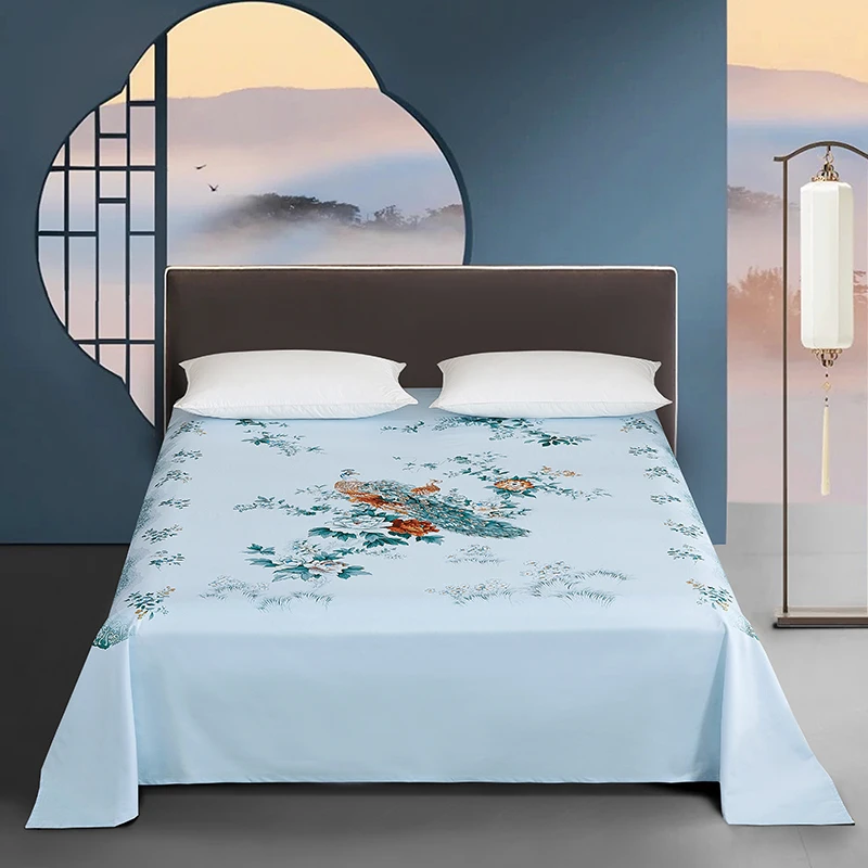 【繁花似锦 丹雀呈祥】民光全棉床单丝光棉工艺加厚老式被单篾形纹