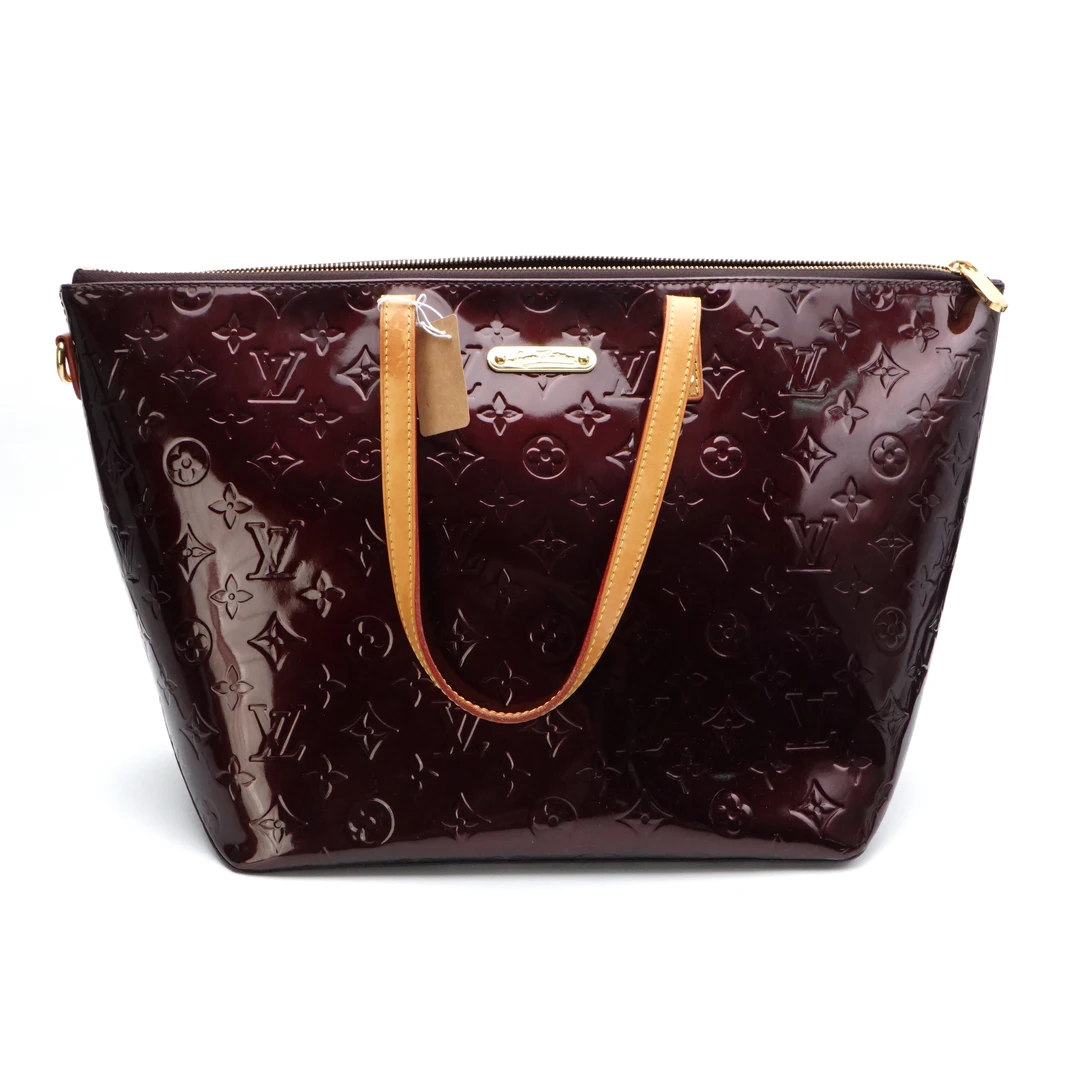 95新 LouisVuitton/路易威登    深棕色漆皮托特包101309