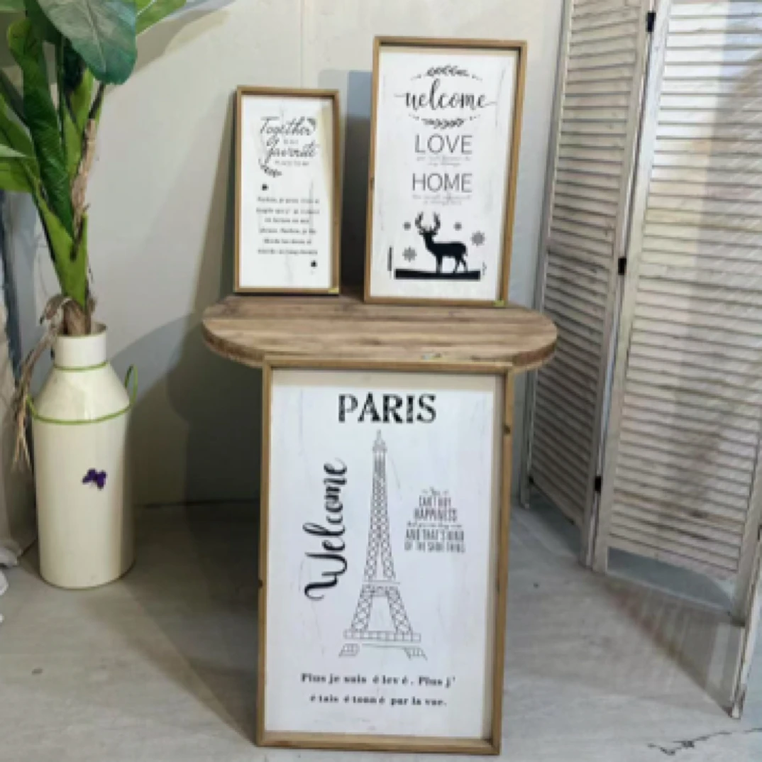 实木挂画复古做旧风格纯手工制作纯实木创意独特精美卧室客厅壁画