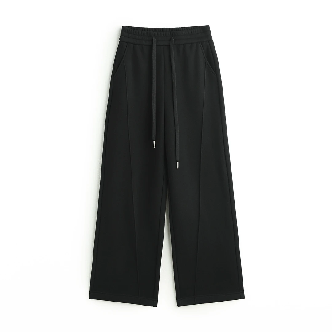 PALUOPO/帕罗秋冬百搭长款加厚抽绳纯色卫裤休闲裤ET2F2601K