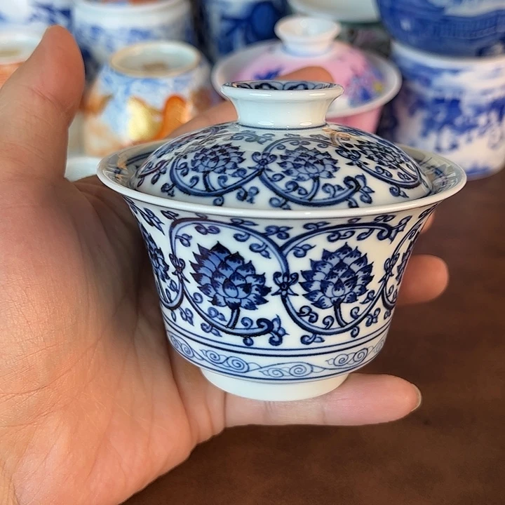 没***达瓷片景德镇全手工手绘陶瓷