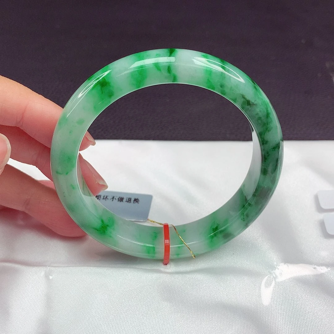翡翠未镶嵌手镯57圈978