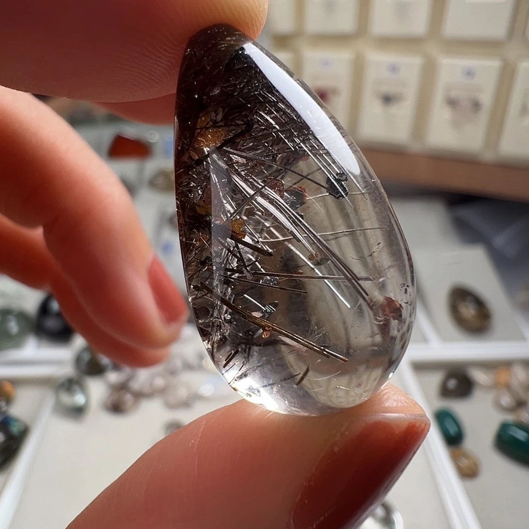 兰***师发晶银S925镶嵌颈饰天然云母矿发晶