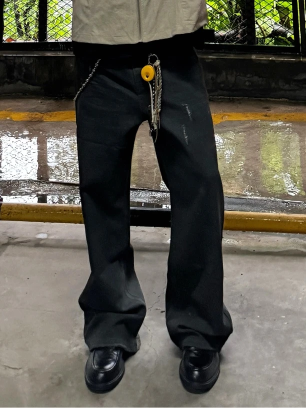 【蜡染牛仔】EWEAR直筒基础大众夏季牛仔裤ins男士复古街头N10