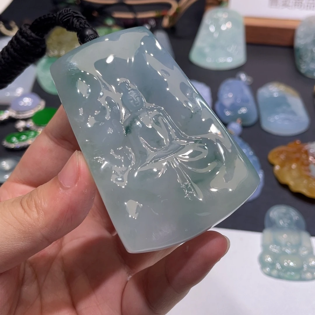 翡翠未镶嵌颈饰没****～翡翠
