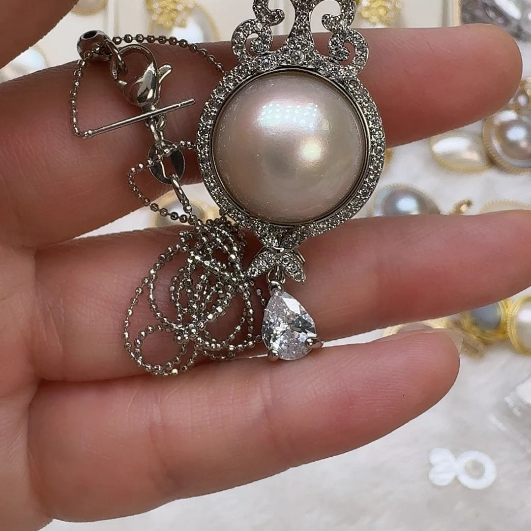 拼合珍珠（马贝珠）颈饰未镶嵌