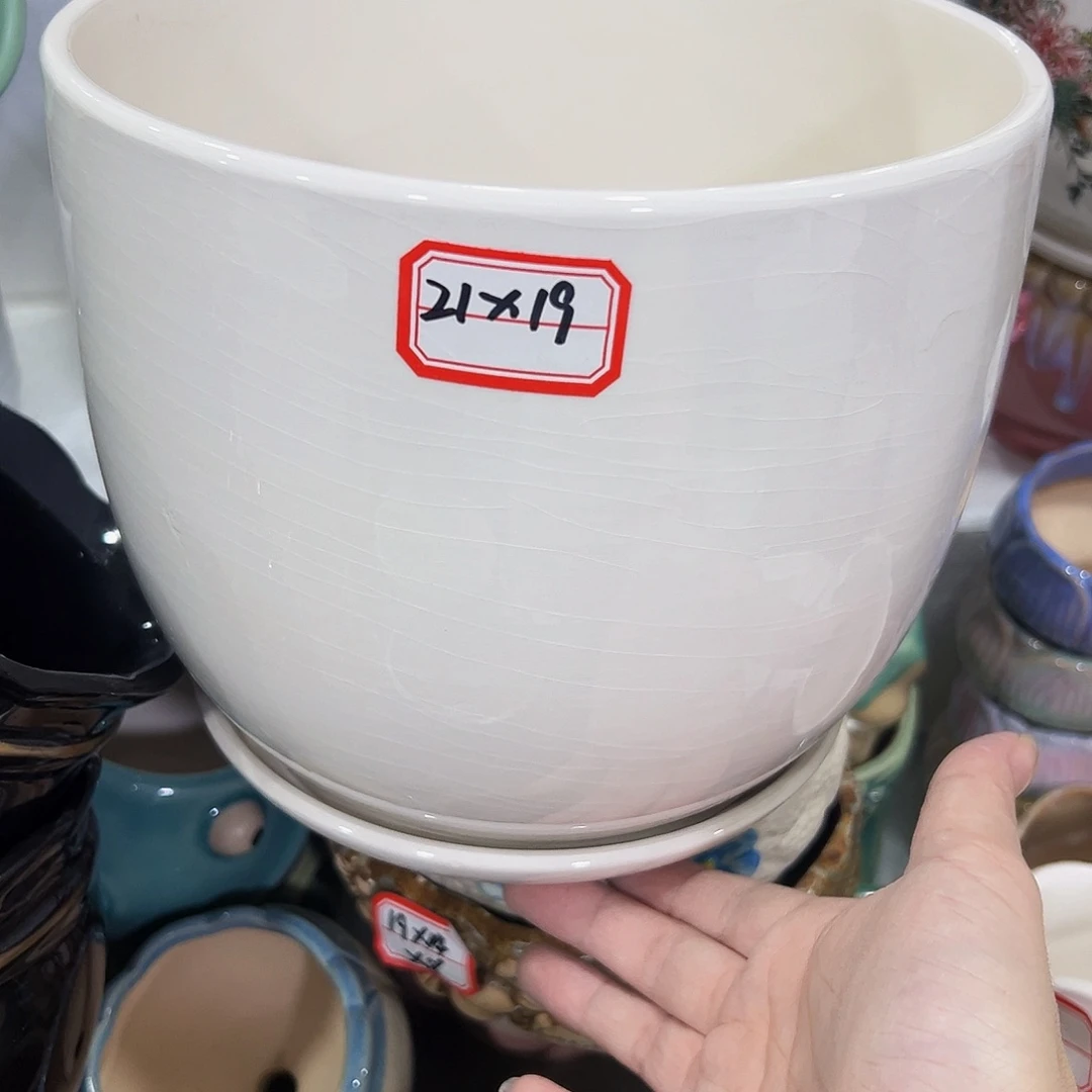 外贸尾单陶瓷花盆凑10米包邮