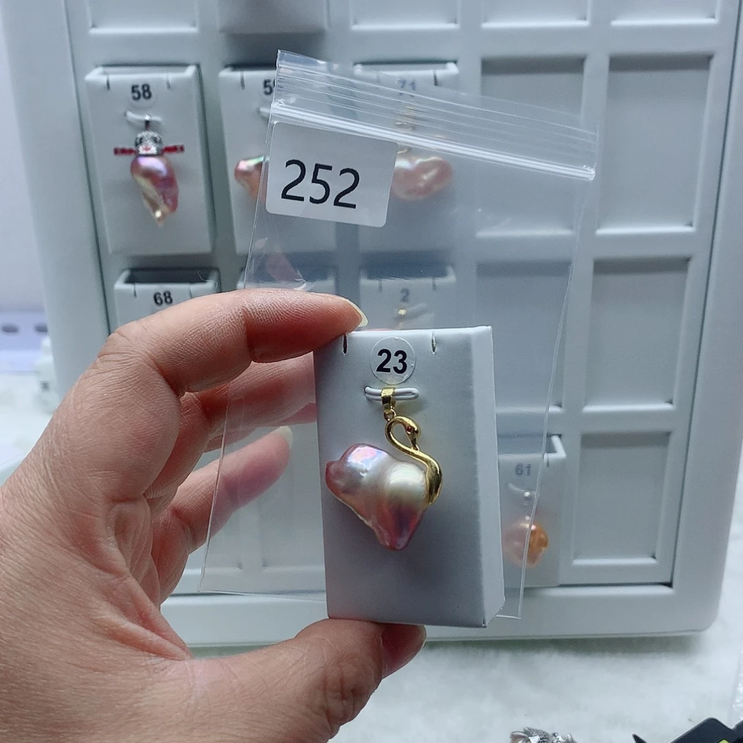 合金吊坠(不含链)淡水珍珠