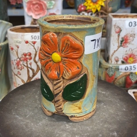 【闪购商品】红陶粗陶材质多肉花盆