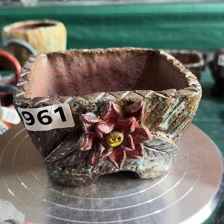 内口12高9粗陶手工