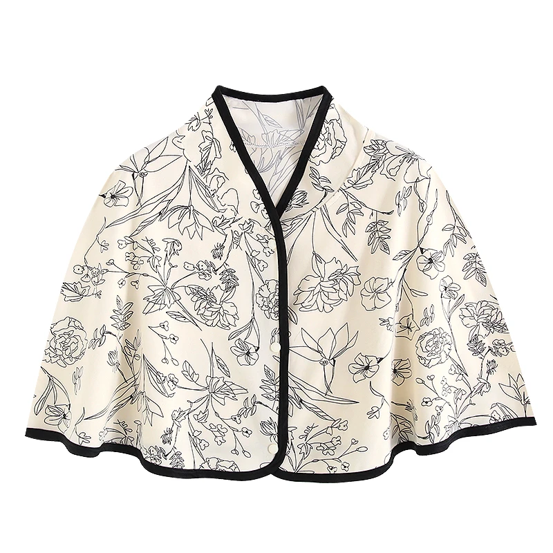 春夏季薄款护肩颈椎坎肩睡觉产妇坐月子服长袖四季肩膀小披肩斗篷