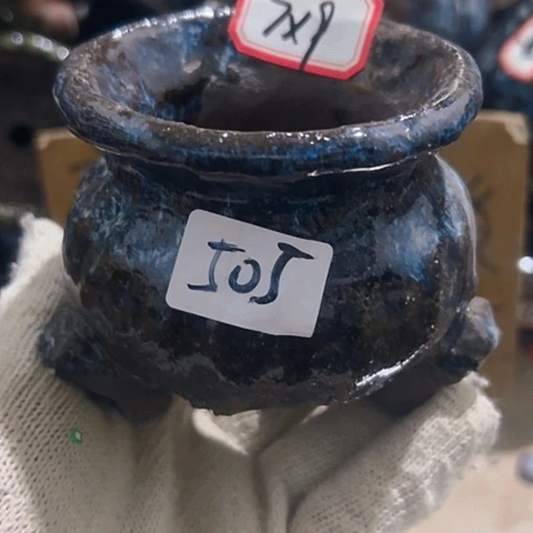 红陶粗陶花盆手工