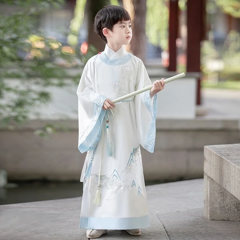 新款儿童汉服古装春秋夏季儿童男国风宋朝儿童演出服汉服男童宝宝