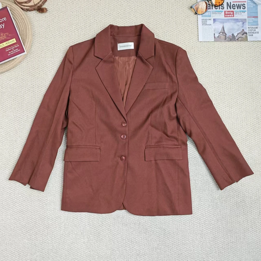 【伊人风尚服饰推荐】2024早春新款洋气西装外套2043