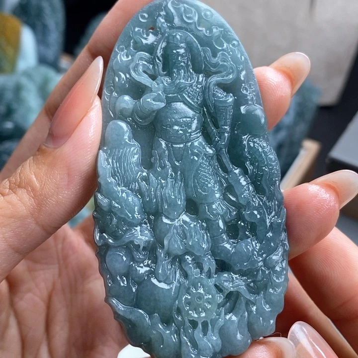 定制翡翠未镶嵌꧁**꧂关公
