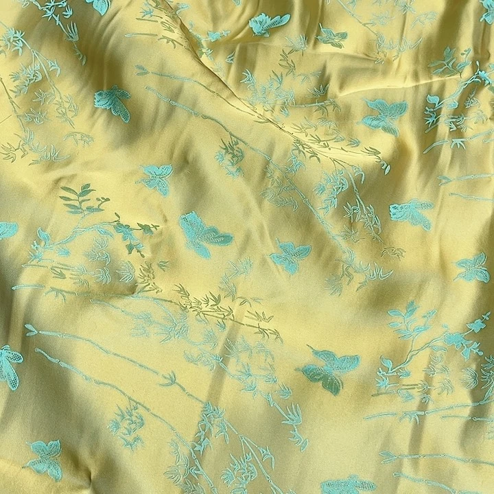 【闪购商品】21%(含)-40%(含)混纺黄绿香云纱2米