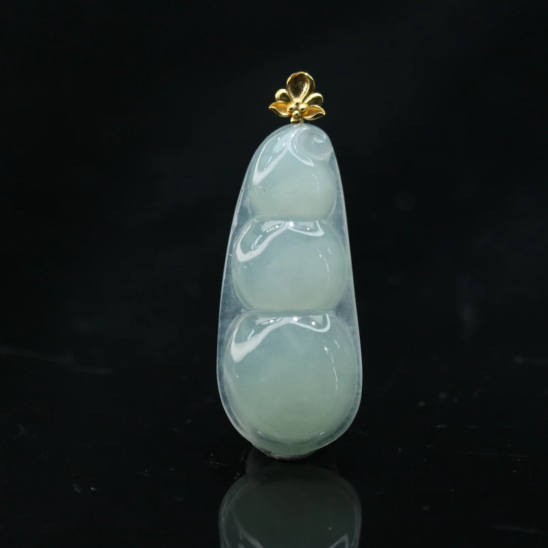 FC23天然缅甸翡翠A货18k豆子/800042/保利厦门拍卖