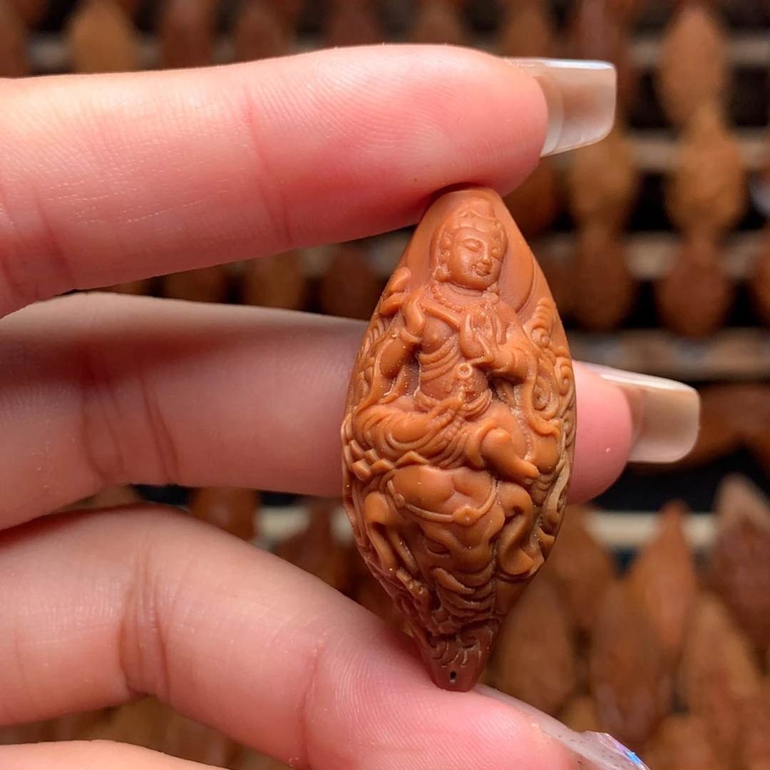 把件橄榄核普贤菩萨