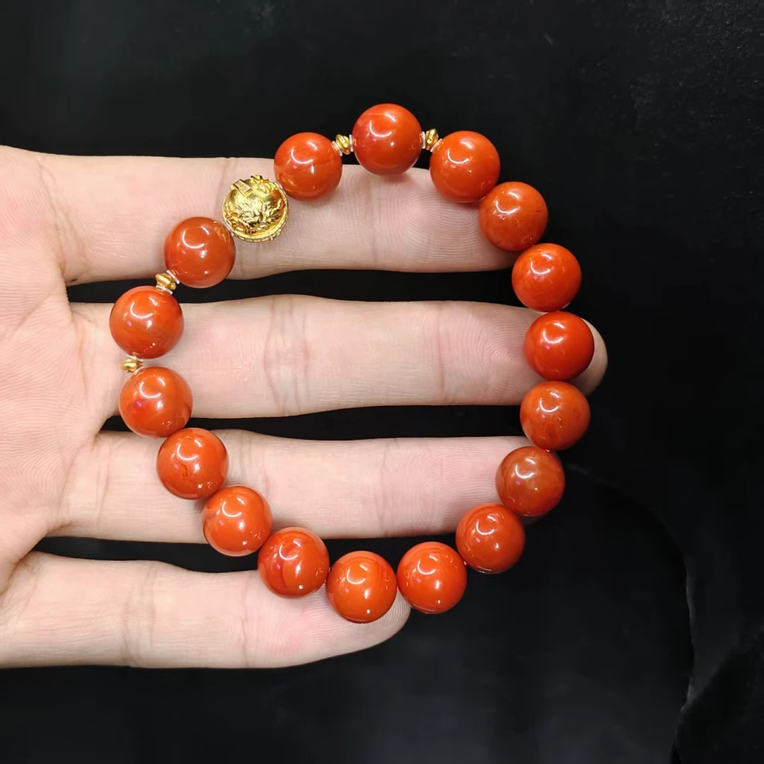 【老三珠宝】南红DIY单圈手串JL33【多样性发其一】约10mm