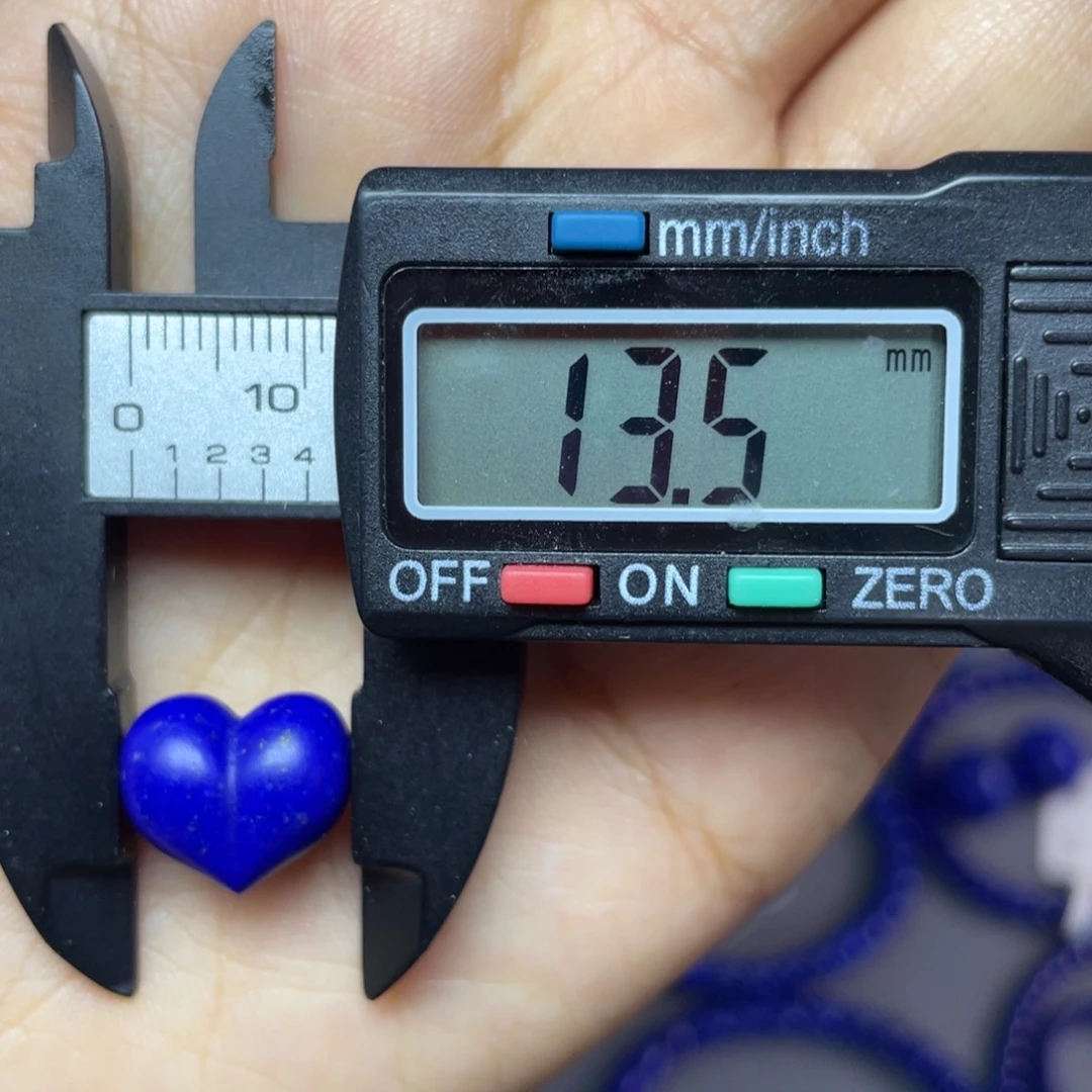 青金石未镶嵌7mm爱心桃子配饰
