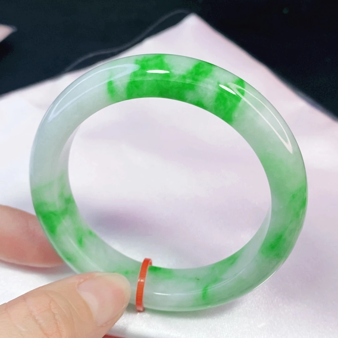 未镶嵌手镯翡翠53.8正圈