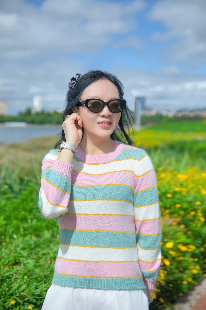 九色鹿芯羽小马绒羊毛马海毛手工编织中粗线毛线团