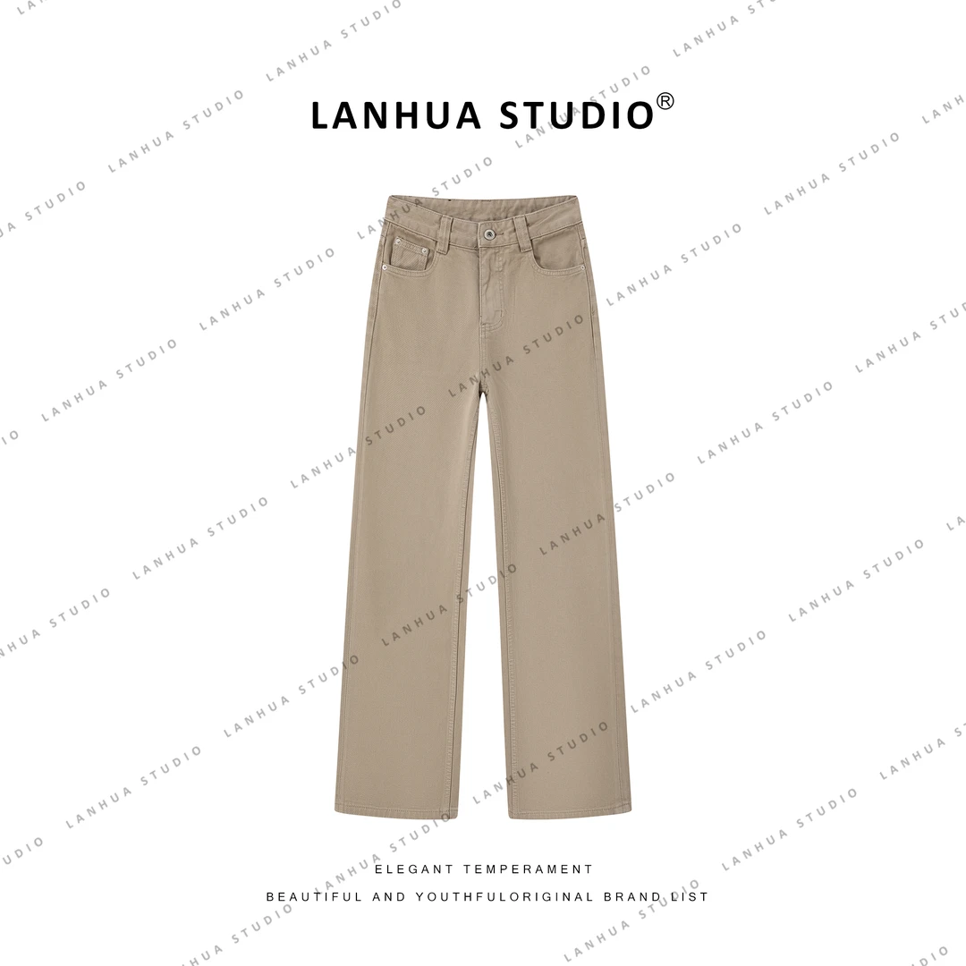 2025 无法抗拒-浅雾咖-无弹窄版直筒牛仔裤5568