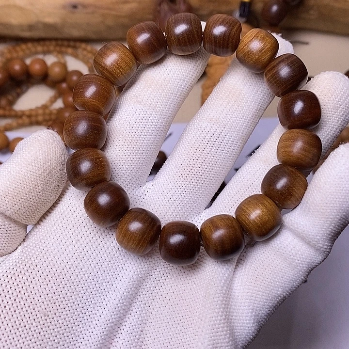 手串/手链檀香木老山檀香黑肉满纹12/13老型珠高货