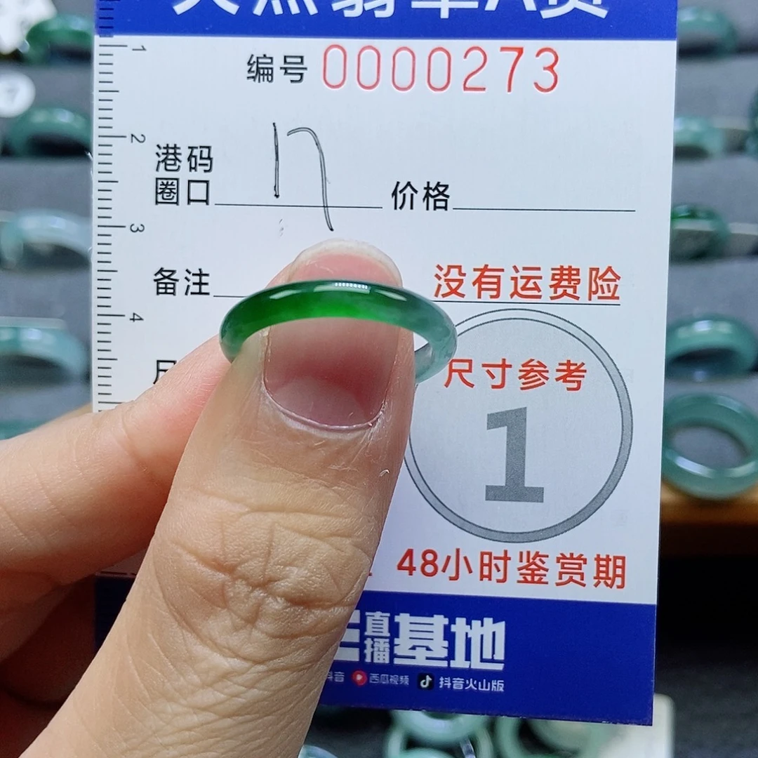 翡翠未镶嵌戒指天然