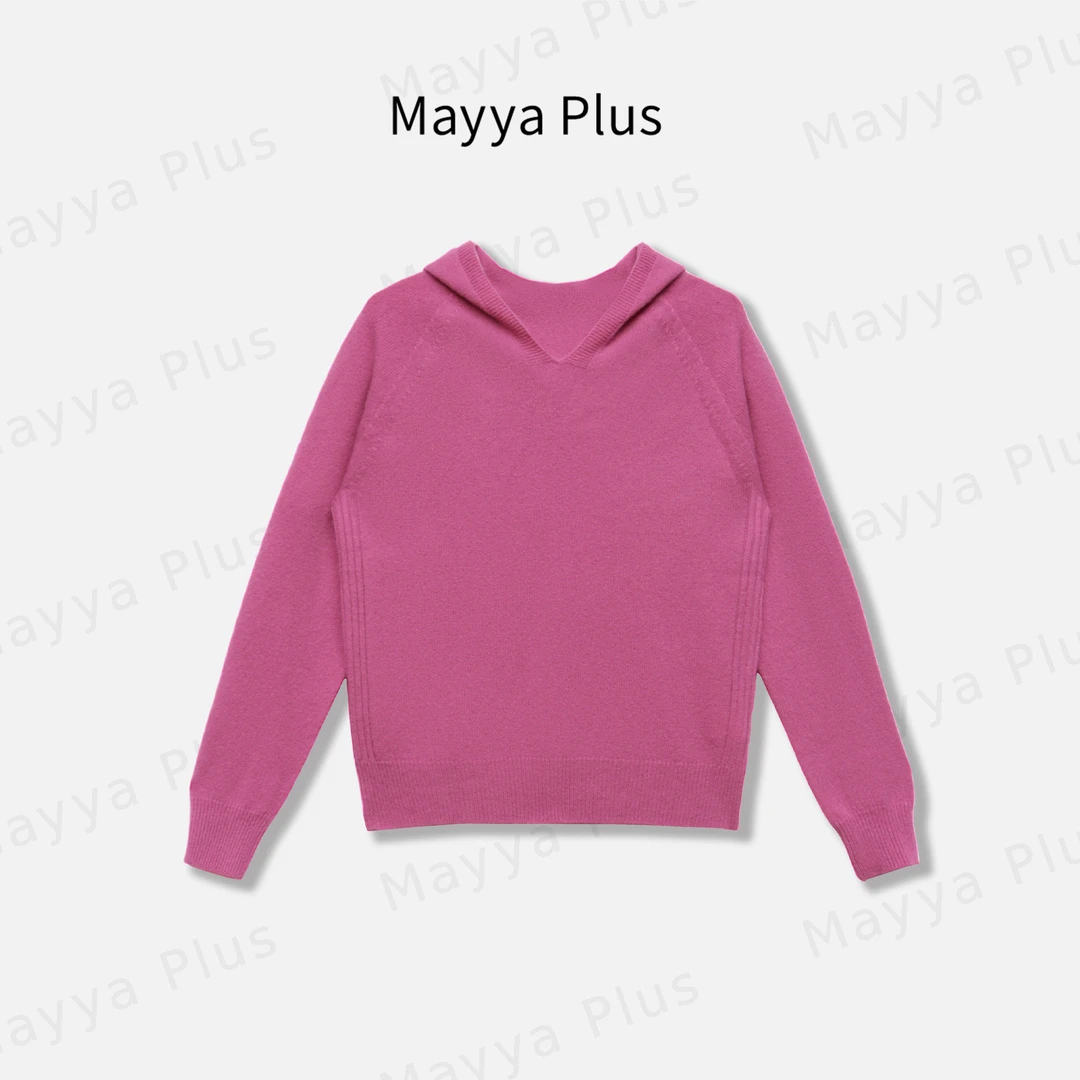 【美羊羊】Mayya Plus麦芽定制棉羊毛显瘦流光风针织衫上衣32537092
