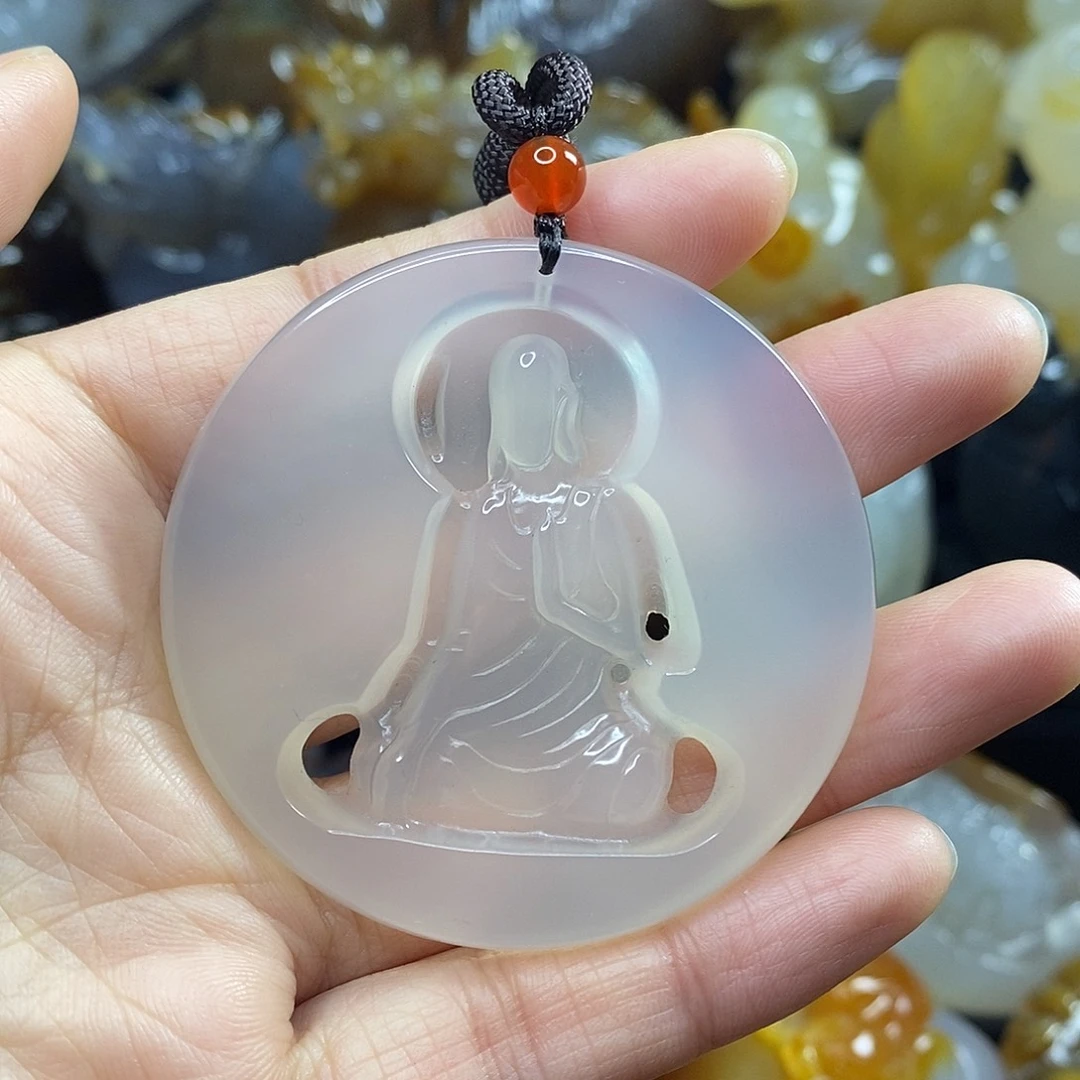 玛瑙/玉髓未镶嵌吊坠