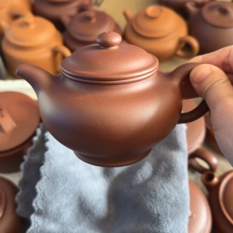 紫砂茶壶底槽清泥料350cc