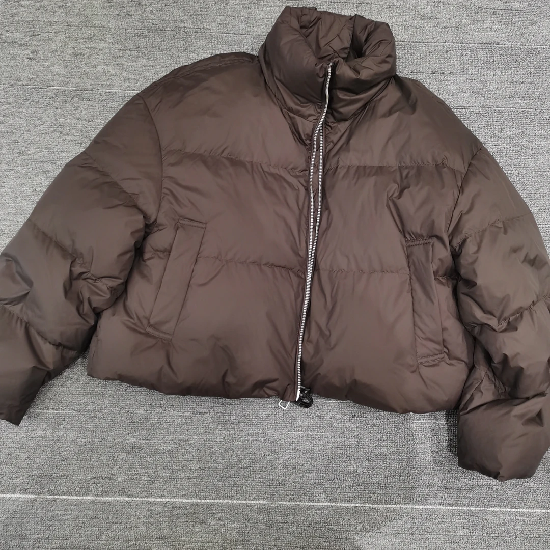 女款韩系立领加厚白鸭绒短款