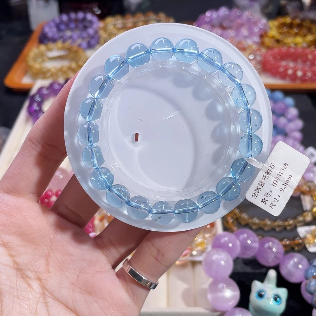 托帕石手链未镶嵌蓝托帕9.3