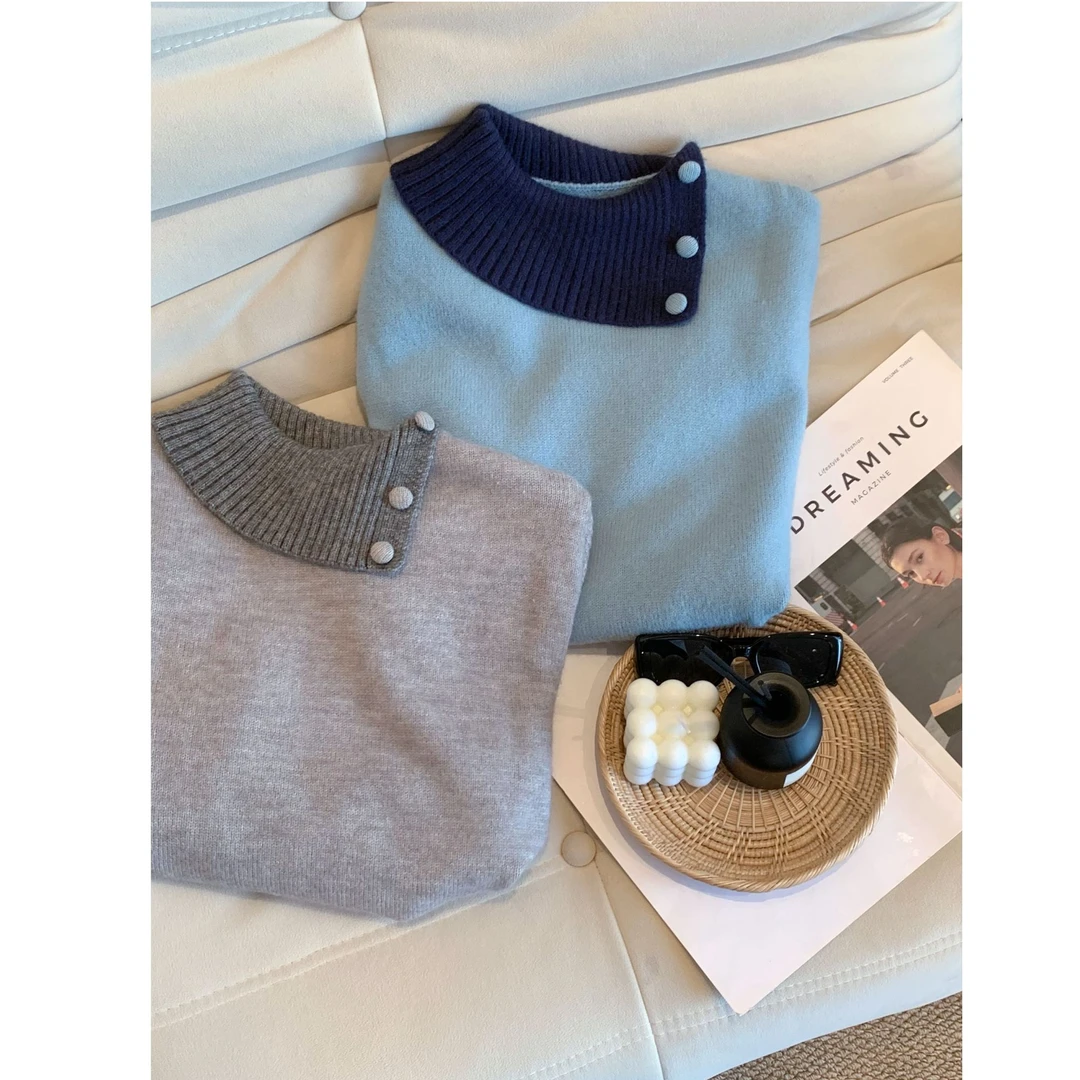 SZKP冬季新款女童装洋气上衣中大童休闲时尚儿童毛衣MFYD556128