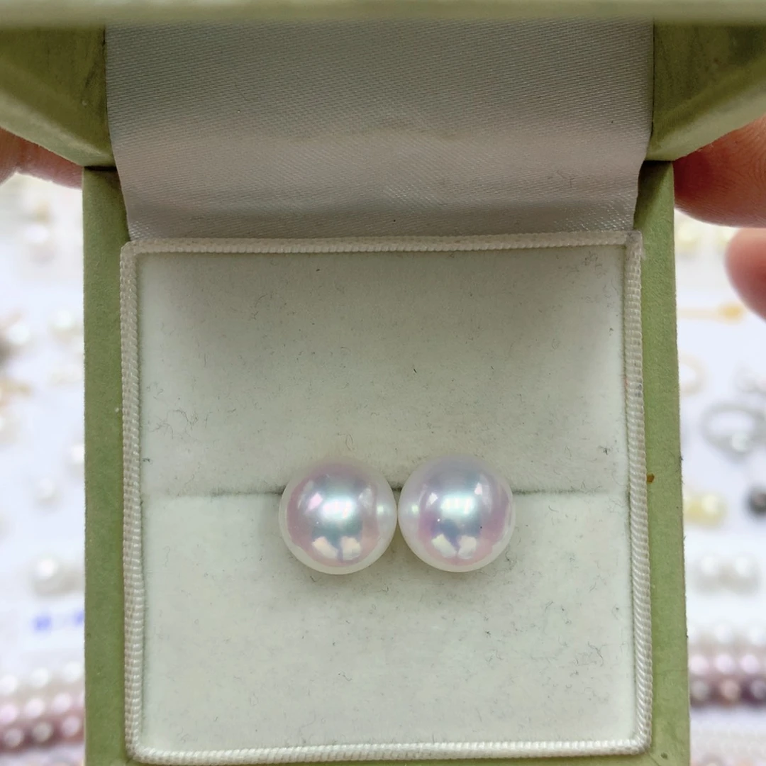 淡水珍珠耳饰18K金镶嵌家***克