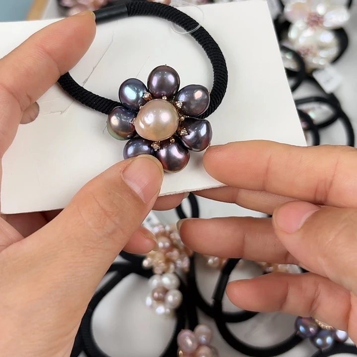 淡水珍珠发饰未镶嵌