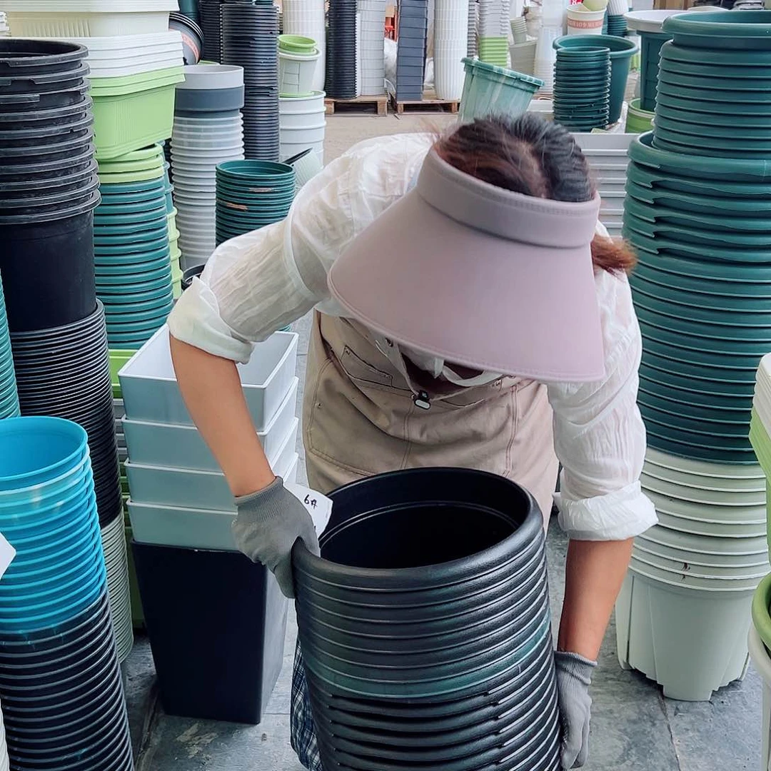 瑕疵青山盆6#黑色6个无托