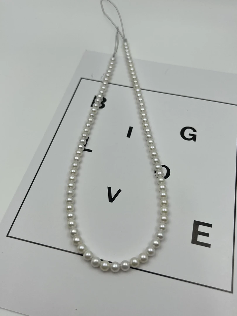 【辰哥珍珠】天然5-5.5mm正圆 极微瑕 极强光珍珠项链 S925银