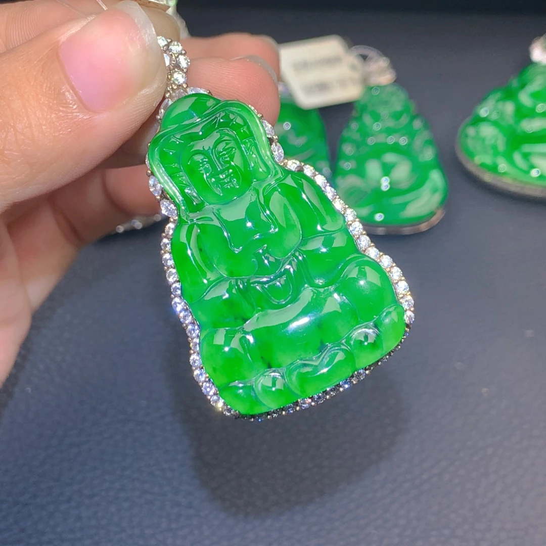 翡翠银S925镶嵌颈饰