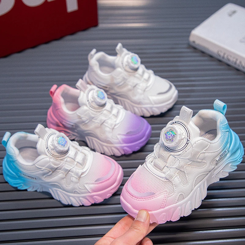 儿童春秋季双网舒适透气跑步运动鞋男女童学生时尚新款亲子鞋子