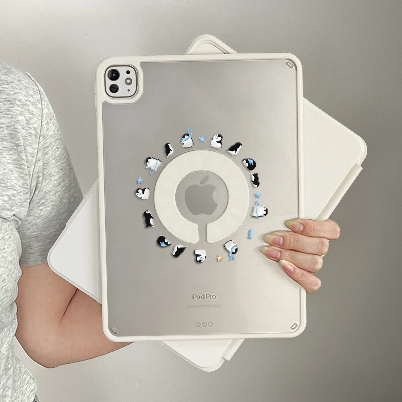 适用iPadpro2025款保护套11代透明可爱Air7磁吸全包壳mini6防弯摔