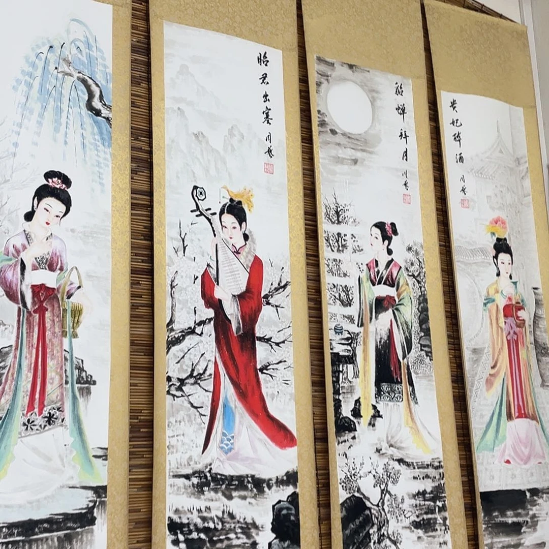 国画手绘作品带运险w