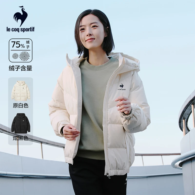 乐卡克法国公鸡男女同款秋冬经典防风运动短款羽绒服L253UECTJD06