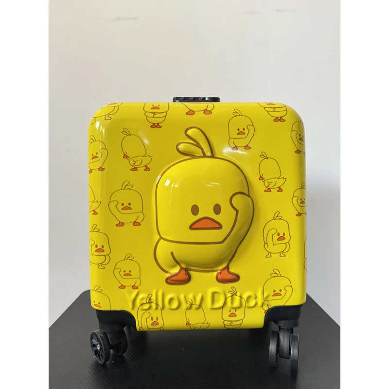 儿童拉杆箱新款学生行李箱万向轮3D立体PC旅行箱卡通小孩