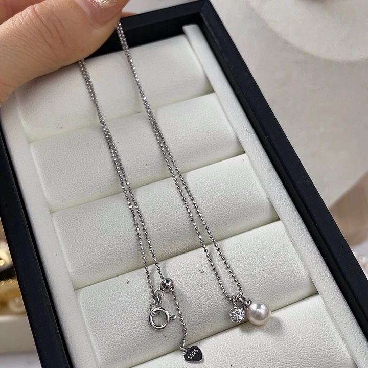 海水珍珠颈饰银S925镶嵌