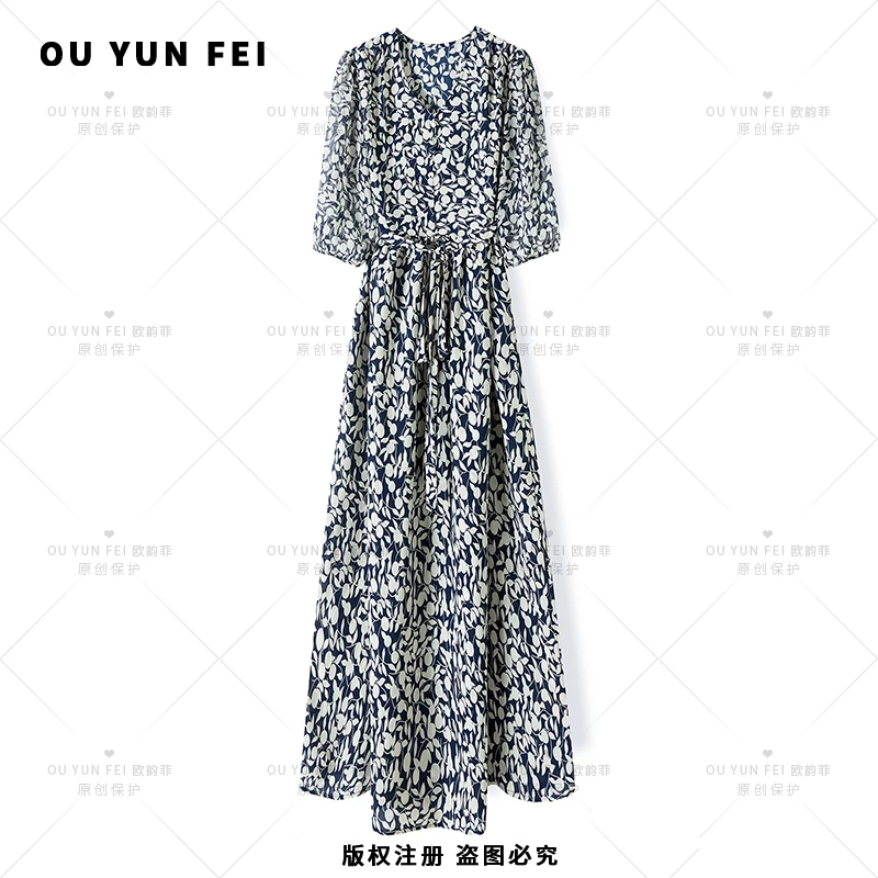 【居里夫人】女装连衣裙显瘦气质高级感穿搭夏季小众设计感长裙3102